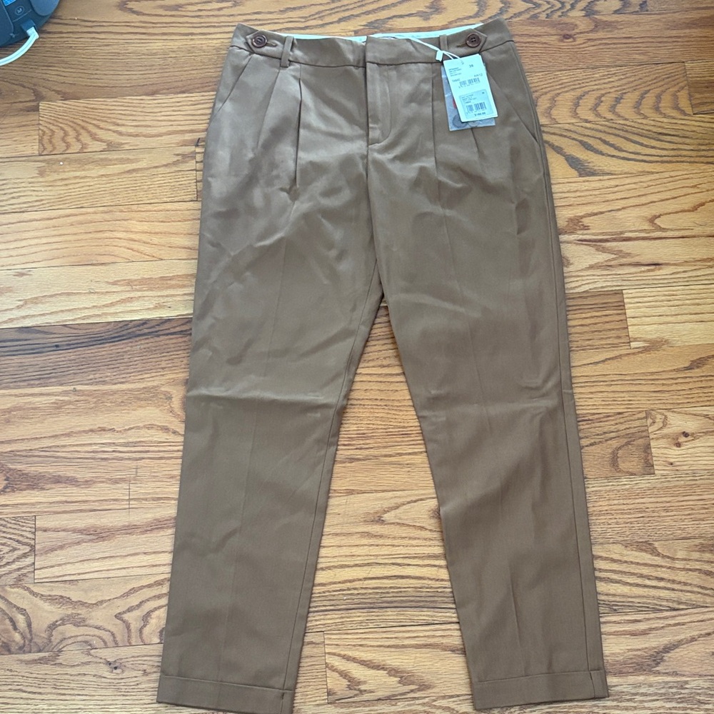 Comptoir Des Cotonniers Tan Pleated Chinos